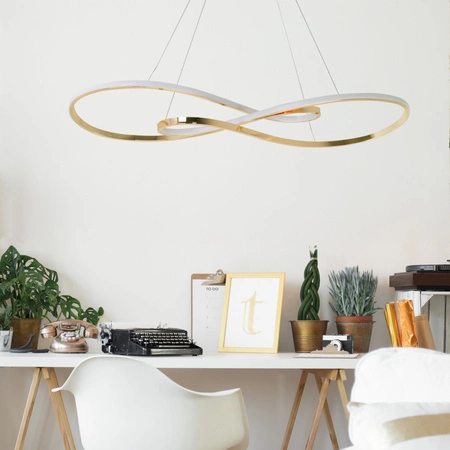 LED Hängeleuchte Hängend 50W 7800lm 4000K Neutral Gold Zumba Sanico Goldlux