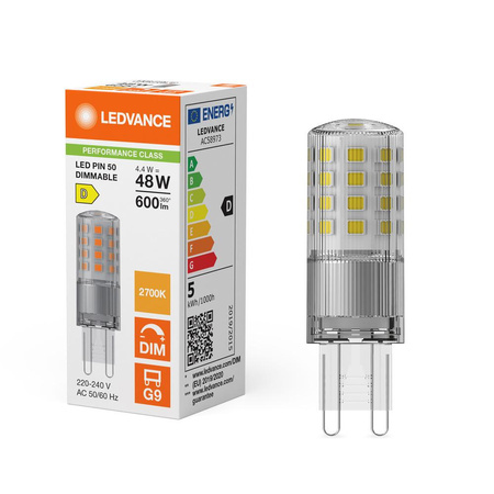 LED-Kapsel-Glühbirne G9 4.4W = 48W 600lm 2700K Warm 320° Dimmbar Ledvance