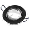 Einbaustrahler GU10, Einbauspot HALOGEN Runde beweglich gebürstet Schwarz LUMILED