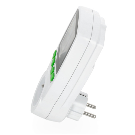 PMM1 Leistungsmessgerät mit Messung von Energieverbrauch, CO2-Emissionen und Energiekosten White KOBI