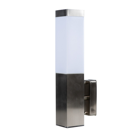 Gartenwandleuchte E27 Fassadenleuchte schlicht Chrom KARENA VOLTENO