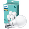 4x LED Lampen E27 A60 8W = 60W 806lm 2700K Warm PHILIPS