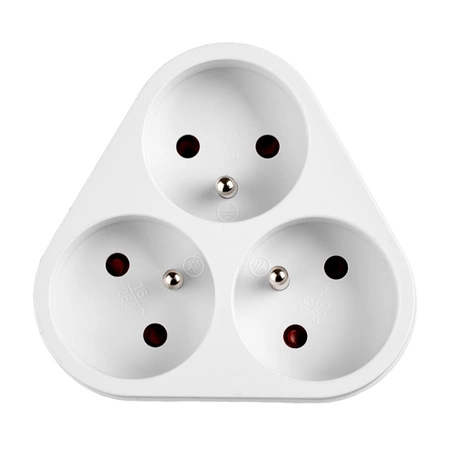 Elektrischer Netzverteiler 3x 2P+0 Dieb 3 Steckdosen mit Erdung VAYOX