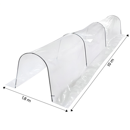 Mini-Gartengewächshaus-Folientunnel 1,8 x 10 m