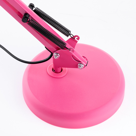 Schreibtischlampe E27, Zeichentisch-Schreibtischlampe mit Tischklemme Rosa TOBI LUMILED