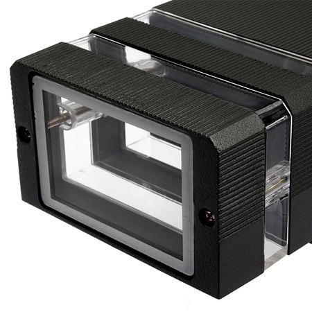 Wandleuchte Außen 2x GU10, Garten-Doppelwandleuchte nach oben und unten IP54 Schwarz VELLA II LUMILED