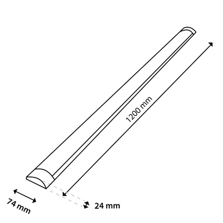 Linearer LED-Garagen-Lichtstreifen 36W 6500K Kalt 120cm