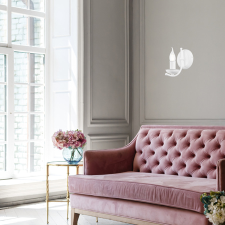 Wandleuchte LUCY E14 Weiß Klassisch KM-1.153 Lamkur