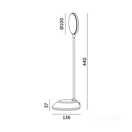 Schreibtischlampe LED 5W Kabellos Dimmbar CCT DIM Mint Kobi