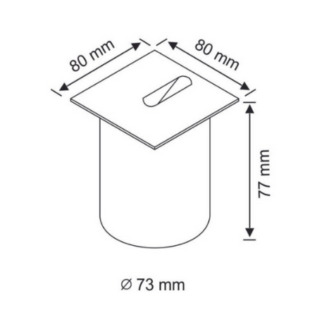 LED FACADE Treppenleuchte ESPO 3W 4000K quadratisch GOLDLUX (Polux)