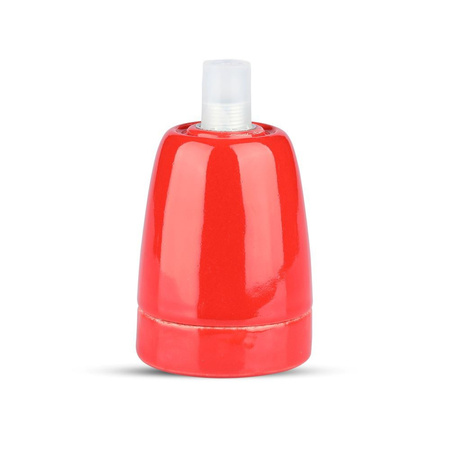 Hängeleuchte E27 Porzellan Lampenschirm rot VT-799 V-TAC