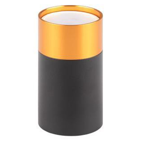 Aufputz Halogen Tuba Reflektor Spot GU10 Rund Schwarz Gold Clement Masterled