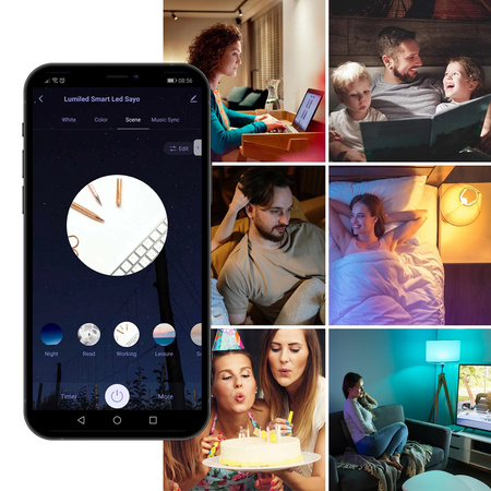 Lampen E14, Glühbirne P40 5W = 40W 450lm CCT RGB Dimmbar Kugelleuchte Intelligent TUYA WiFi SMART SAYO LUMILED