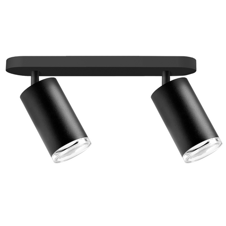 Wand- und Deckenstrahler 2x GU10 Schwarz IP44 TURYN Sanico Goldlux