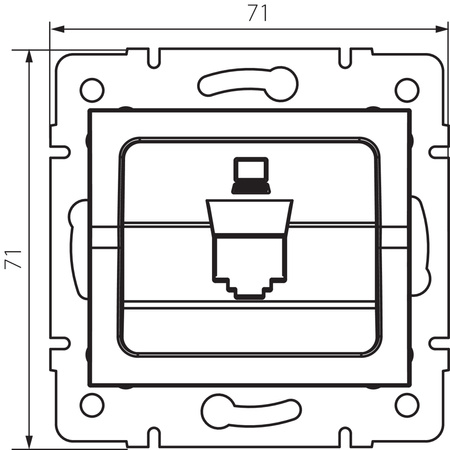 RJ45 Internet Steckdosenadapter Quadratisch Weiß LOGI Kanlux