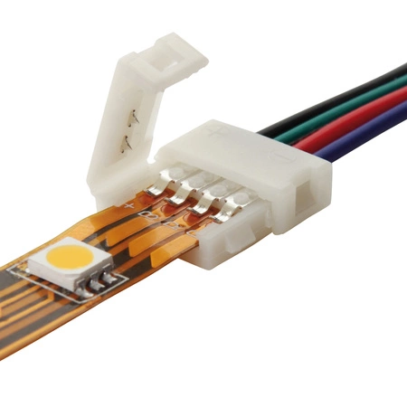 Stecker für RGB-LED-Leiste 1-seitig mit 4PIN-Kabel KANLUX