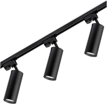 1.5m Stromschiene + 3x Schieneinstrahler GU10 Schwarz RITI LUMILED