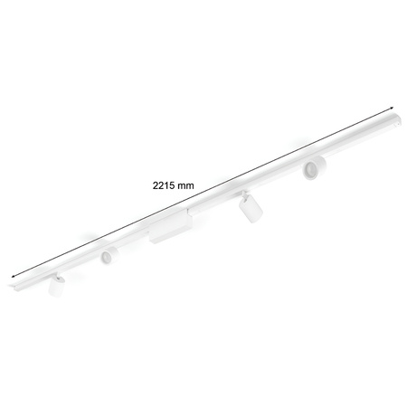 Perifo Lighting Rail Kit 2m + 4x LED-Strahler 20.8W CCT RGB Philips HUE Bluetooth Weiß
