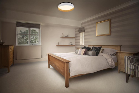 Plafond LED Deckenanbauleuchte 16W 750lm 3000K Warm Dimmbar Weiß Braun 30cm Orbis Ledvance