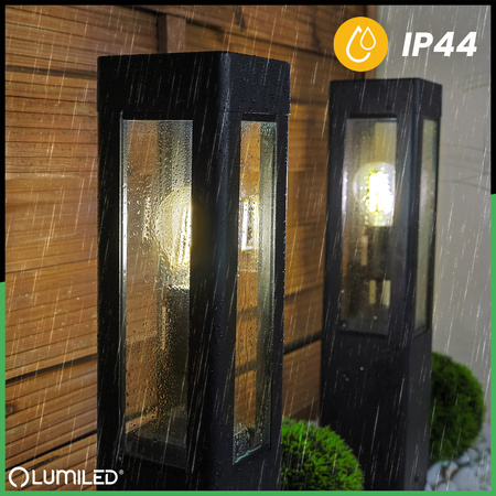 Gartenleuchte E27, Außenstehleuchte Pollerleuchte 50cm TILIA LUMILED