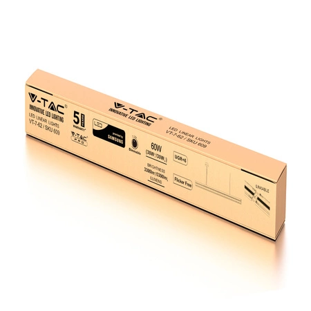 LED Lineare Leuchte 60W 4000K Pendel Silber Dimmbar Samsung Chip VT-7-62 V-TAC - 5 Jahre Garantie