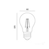 LED-Lampe E27 Ball 12W 1521lm 4000K Neutral 360° Filament Line Kobi