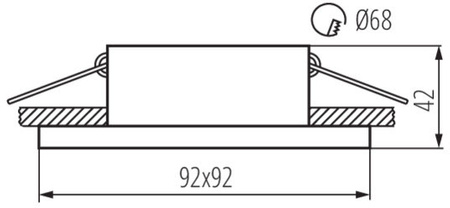 Quadratische Halogen-Deckenleuchte SIMEN MR16 GU10 schwarz und weiß Kanlux