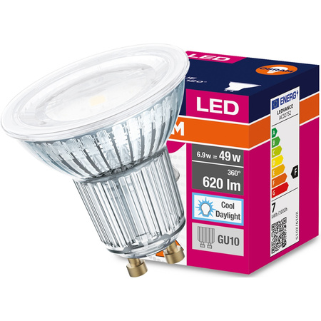 GU10 LED Leuchtmittel 6,9W = 49W 620lm 6500K kalt 120° OSRAM Value