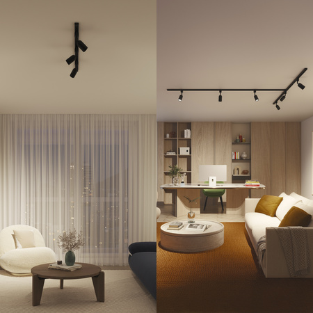 Bus-Hängelampen-Kit 1m + 3x LED GU10 Einphasig Schwarz EasyLink Shea Philips