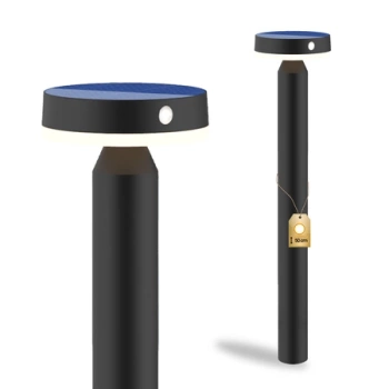 Solar Gartenlampe LED Antrieb Stehend Dekorativ Sensor PIR 4000K Lampe USB-C IP44 Schwarz