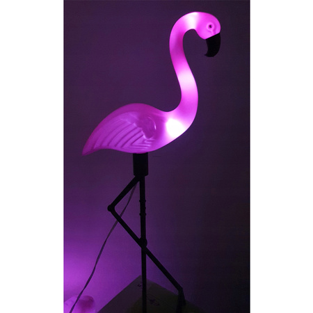 3x LED SOLAR betriebene Gartenlampe Flamingos 54cm