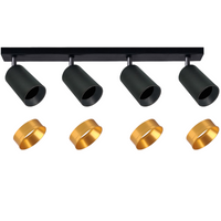 Streifenleuchte Decken- und Wandleuchte LED 4 xGU10 MARIBEL Schwarz GOLDLUX (Polux)