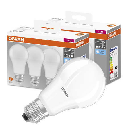 6x LED Lampen E27 A60 10W = 75W 1055lm 4000K Neutral 200° OSRAM Sockel