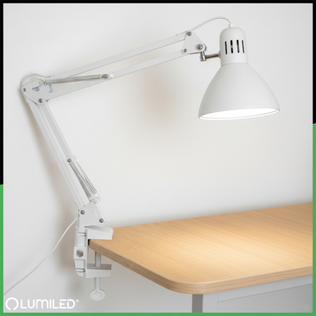 Schreibtischlampe Halterung Schreibtisch Clip Clip Weiß Lumiled
