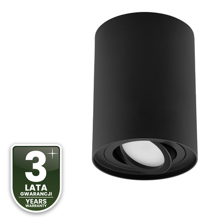 Aufputz HALOGEN Spot Tuba Beweglich AMAT-XL GU10 Rund 125mm SCHWARZ LEUCHTEND