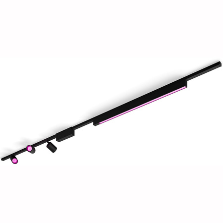 Perifo Lighting Rail Kit 1.5m + 3x Reflektor + LED Licht 44.6W CCT RGB Philips HUE Bluetooth Schwarz