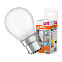 LED-Lampe P45 Ball B22d 4W = 40W 470lm 4000K Neutral 300° Retrofit Glühfaden CLASSIC Osram