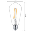 Edison E27 ST64 LED Lampen 4,3 W = 40 W, 470 lm, 2700 K, warmes Filament PHILIPS