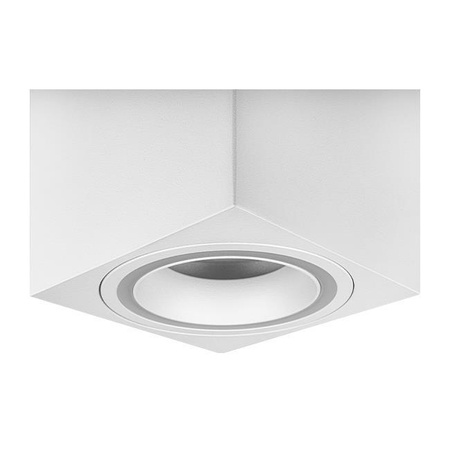 Aufputz Halogen Tuba Reflektor Spot GU10 Quadratisch Weiß Masterled