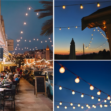 Solar Garten Girlande 30x LED Zierkugeln 15,05m 2700K Warm + Fernbedienung CALLIS2 LUMILED