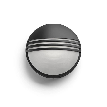 Gartenleuchte LED Wandleuchte YARROW myGarden 6W 2700K IP44 Rund Schwarz PHILIPS