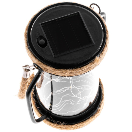 LED Solarlampe Outdoor Garten Hängende Stehlaterne 3000K IP44 Dämmerungssensor