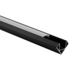 Aluminiumprofil für LED Black Corner 2m mit Milky Dome und Ecolight Endkappen
