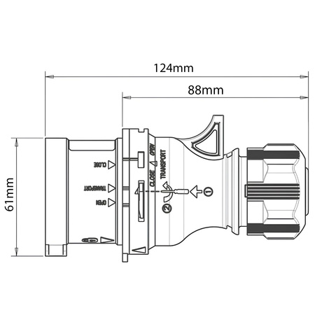 Tragbarer Netzstecker 16A 400V 5P IP44 hermetisch