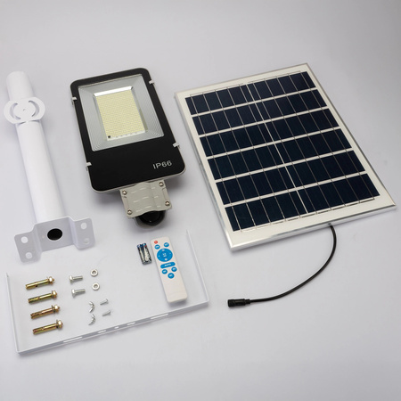 LED Solar Straßenlaterne 1000W 6500K Laterne mit Halterung und Fernbedienung