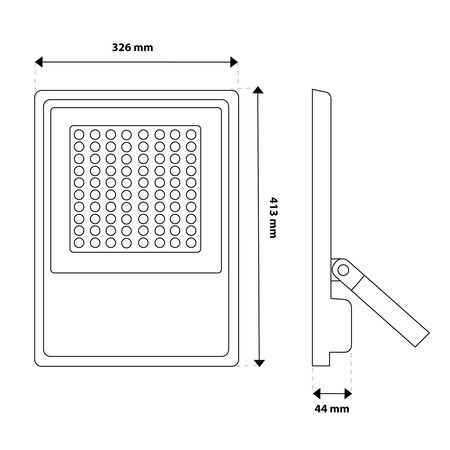 LED-Flutlicht im Freien BRIGHT Wasserdicht 200W 22000lm 4000K LUMILED