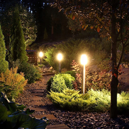 Gartenlampe für den Außenbereich E27-Stab 65cm Silber