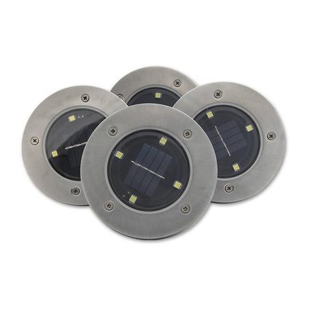Set bestehend aus 4xGartenleuchte 4x LED SOLAR BODENMONTAGE IP54
