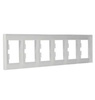 6-fach horizontaler Rahmen für 6-fach weiße Asphora-Steckdose