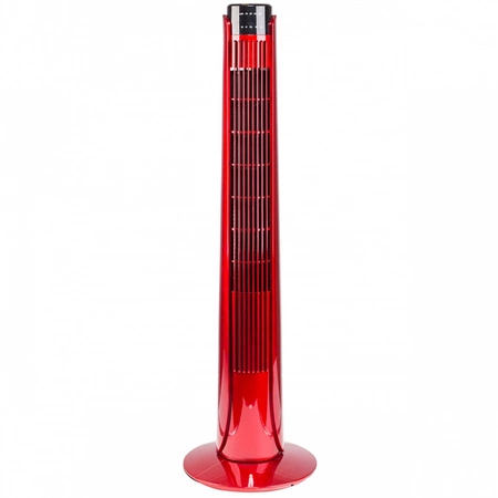 Säulenventilator Röhrenluftzirkulator Standventilator Rot 92 cm 45 W + Fernbedienung